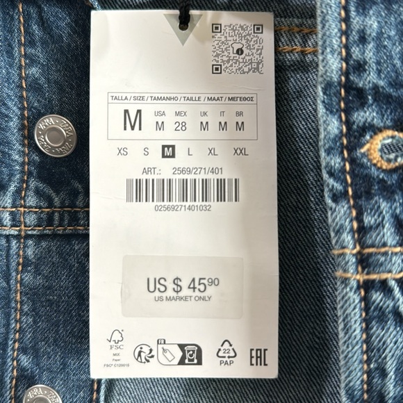 Zara Denim Med Womans Shirt - Picture 4 of 4